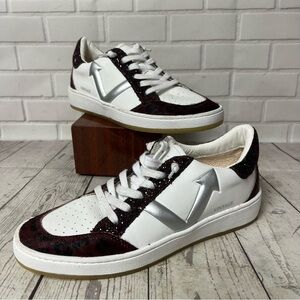 Vintage Havana Size 9 South Sneakers Wild Plum Dark Red Hair White Silver Shoes